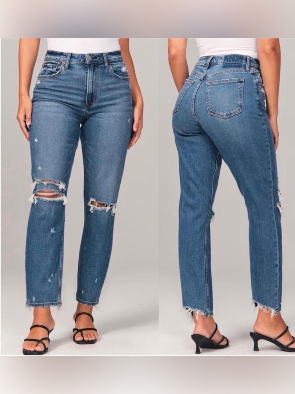 Abercrombie & Fitch Curve Love Mom Ankle jeans
